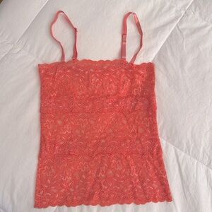 No label Melon Coral Lace Camisole -Sz Small